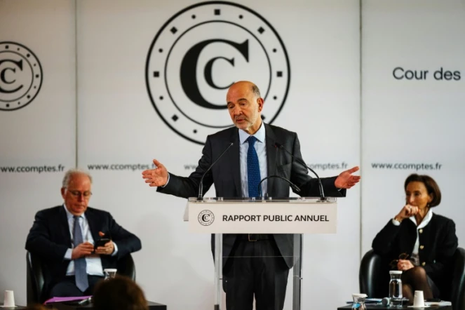 Le président de la Cour des Comptes Pierre Moscovici à Paris le 12 mars 2024