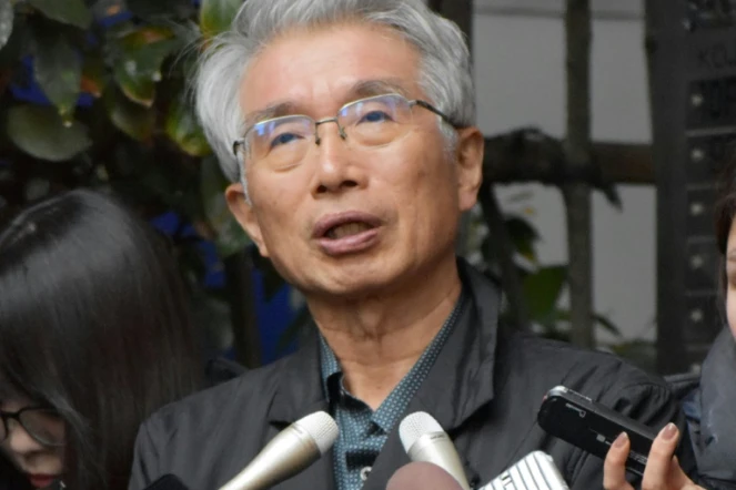 Junichiro Hironaka, un des avocats de Carlos Ghosn s'adresse à la presse à Tokyo, le 4 janvier  2020