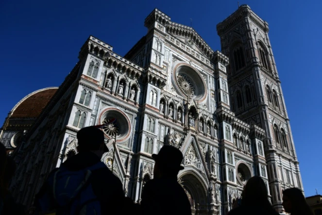 La cathédrale de Florence, située Piazza del Duomo, au coeur de la vieille ville de Florence, le 8 avril 2015