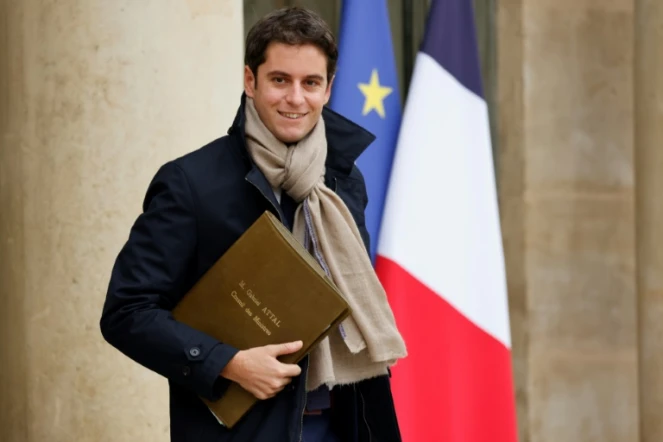 Le porte-parole du gouvernement à la sortie du Conseil des ministres à l'Elysée, à Paris, le 15 décembre 2021