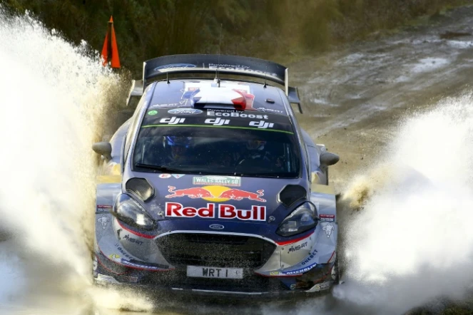 Le Français Sébastien Ogier (M-Sport/Ford) lors du Rallye de Grande-Bretagne, le 27 octobre 2017 à Llangurig au pays de Galles