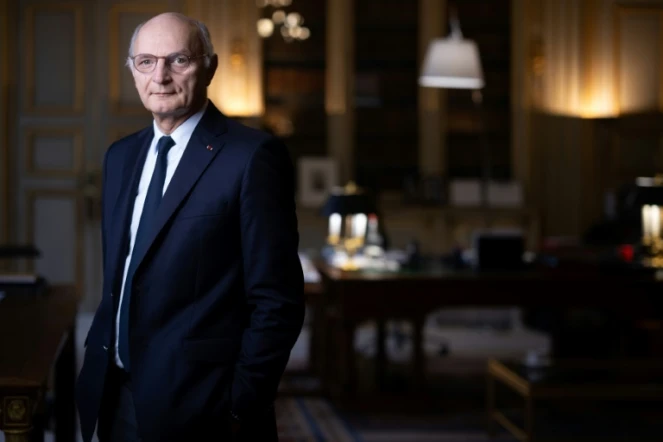 Le ministre de la Justice Didier Migaud le 18 octobre 2024 dans son bureau à Paris