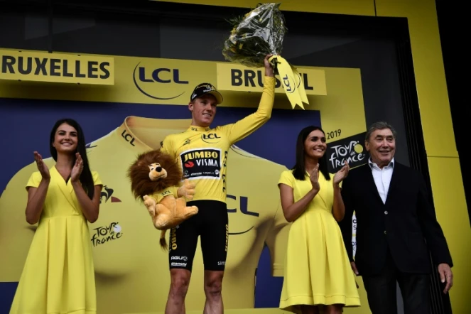 Le Néerlandais Mike Teunissen remporte la 1re étape du Tour de France à Bruxellesl le 6 juillet 2019