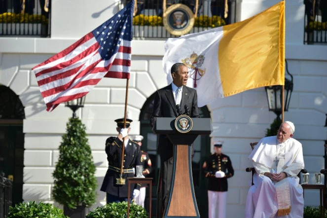 Barack Obama et le pape François, à la Maison Blanche, le 23 septembre 2015