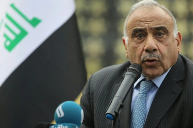 Le Premier ministre irakien démissionnaire, Adel Abdel Mahdi, le 23 octobre 2019 à Bagdad