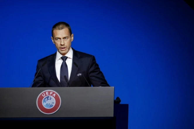 Aleksander Ceferin, le président de l'UEFA, prend la parole lors du 44e congrès ordinaire de l'instance le 3 mars 2020 à Amsterdam