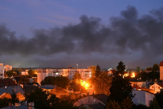 Attaque de drone sur la ville de Lviv, le 19 septembre 2023 en Ukraine