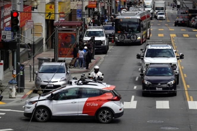 Une voiture autonome de Cruise à San Francisco le 8 juin 2023