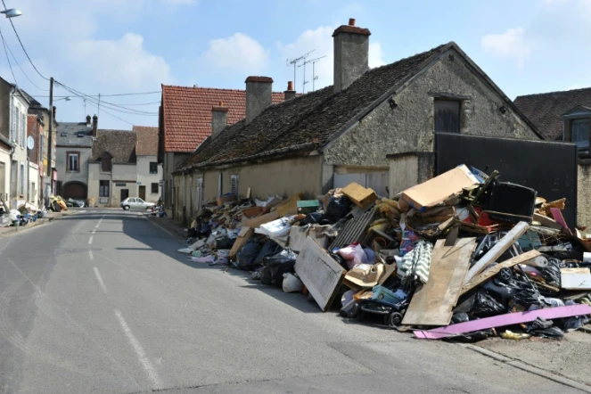 Des dégâts occasionnés par les inondations à Montargis dans le centre de la France, le 7 juin 2016