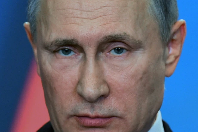Vladimir Poutine lors d'une conférence de presse à Moscou le 2 février 2017
