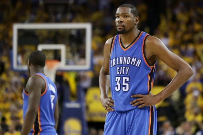 Kevin Durant sous le maillot d'Oklahoma City, face au Golden State Warriors, le 26 mai 2016 à Oakland  