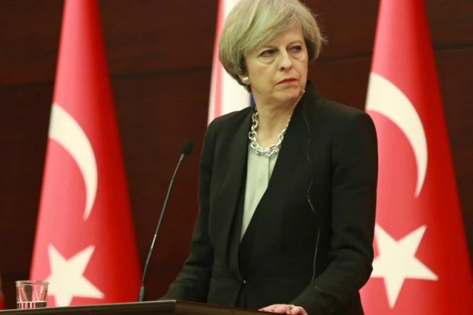 La Première ministre britannique Theresa May à Ankara le 28 janvier 2017