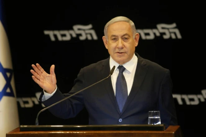 Le Premier ministre israélien Benjamin Netanyahu lors d'une conférence de presse à Jérusalem, le 1er janvier 2020