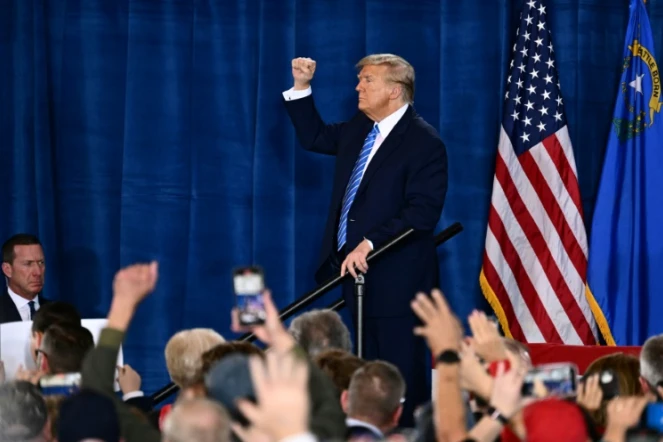 Donald Trump, lors d'un meeting de campagne à Las Vegas, le 27 janvier 2024
