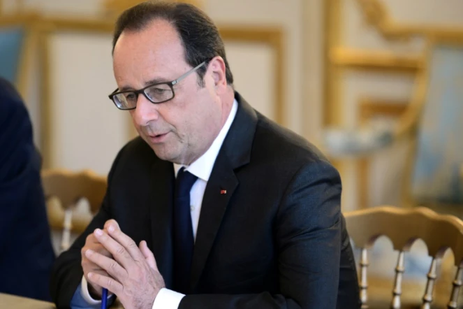 Le président François Hollande le 29 août 2016 à l'Elysée à Paris