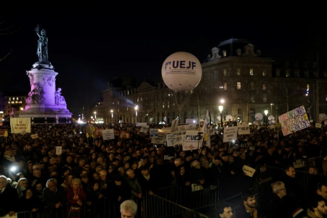 Manifestation contre l'antisémitisme le 19 février 2019 à Paris