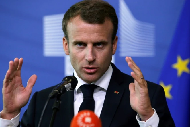 Le président français Emmanuel Macron, le 24 juin 2018 à Bruxelles 