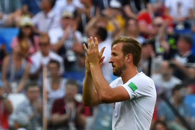 Le buteur anglais Harry Kane lors de son remplacement contre le Panama, le 24 juin 2018 à Nijni Novgorod 