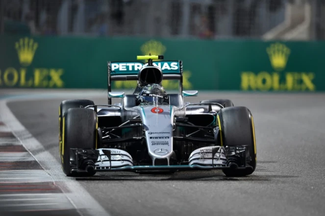La Mercedes de Nico Rosberg lors du GP d'Abou Dhabi, le 27 novembre 2016