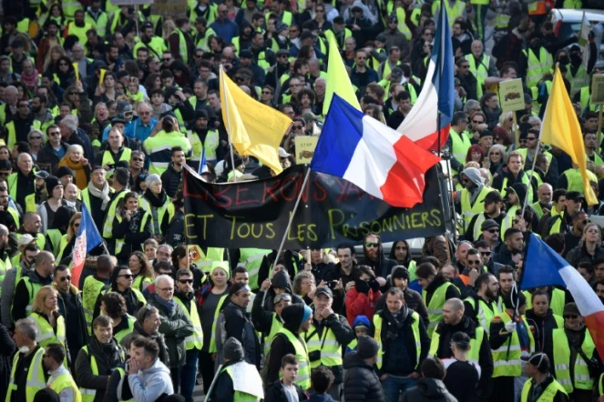 Manifestation de "gilets jaunes", à Marseille, le 9 février 2019