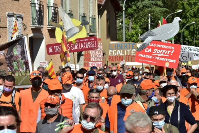 Manifestation pour la chasse à la glu le 12 septembre 2020 à Prades