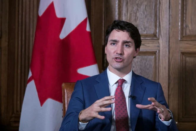 Le Premier ministre canadien Justin Trudeau le 10 mai 2018 lors d'un entretien avec l'AFP à Ottawa