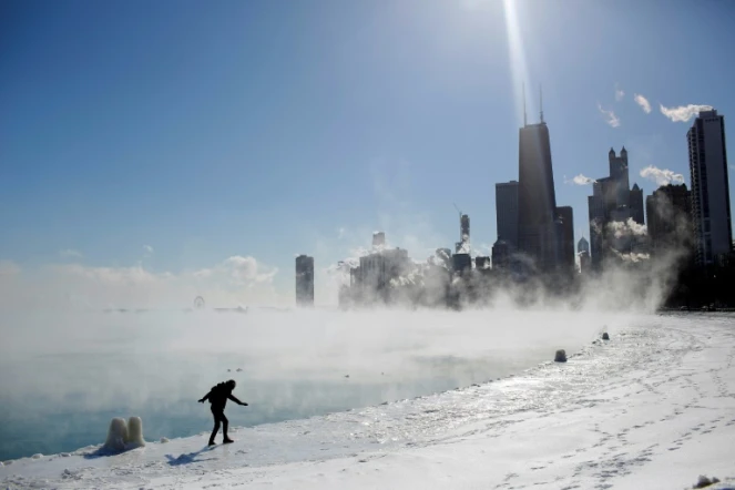 Les rives gelées du lac Michigan, le 30 janvier 2019 à Chicago