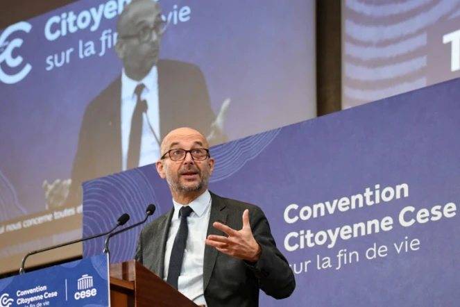 Thierry Beaudet, président du Conseil économique, social et environnemental, lors de l'ouverture de la convention citoyenne sur la fin de vie, à Paris, le 9 décembre 2022