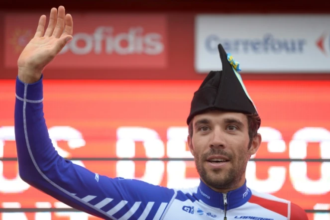 Thibaut Pinot vainqueur de la 15e étape du Tour d'Espagne le 9 septembre 2018