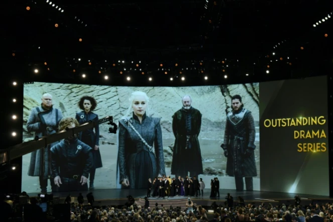 Le casting de "Game of Thrones" reçoit un Emmy, à Los Angeles le 17 septembre 2018
