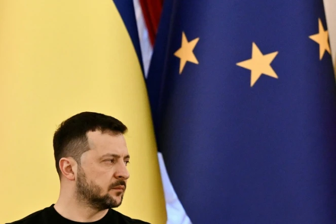 Le président ukrainien Volodymyr Zelensky, le 24 février 2024 à Kiev 