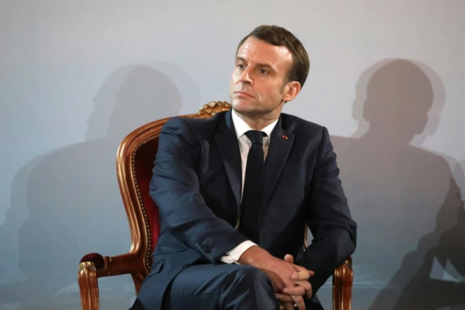 Le président Emmanuel Macron, en visite en Côte d'Ivoire, au palais présidentiel à Abidjan, le 21 décembre 2019