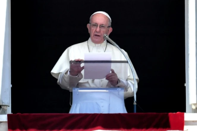 Le pape lors d'un discours place Saint-Pierre au Vatican le 22 juillet 2018