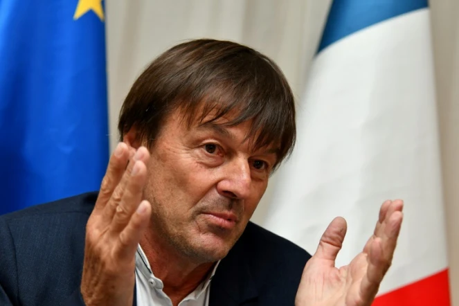 Le ministre français de l'Environnement Nicolas Hulot au G7 à Bologne le 12 juin 2017