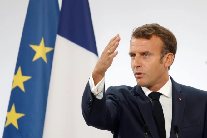 Le président français Emmanuel Macron, le 27 août 2019 à Paris