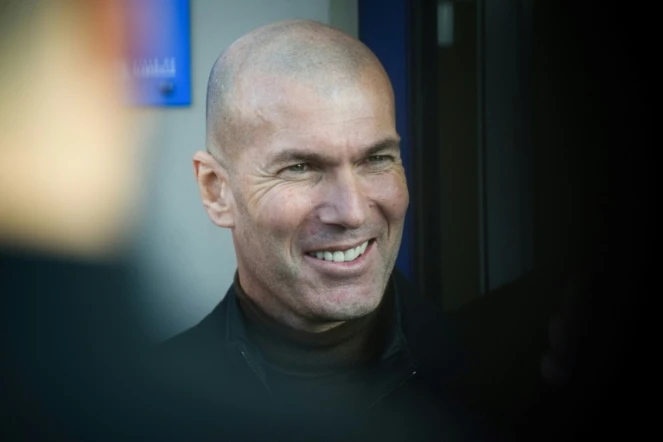 Zinédine Zidane à l'inauguration d'un cabinet de téléconsultation dans le quartier de La Castellane, le 11 février 2022 à Marseille 