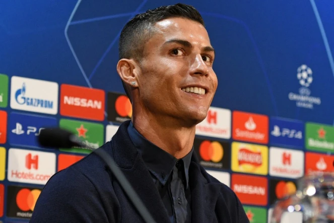 L'attaquant de la Juventus Cristiano Ronaldo en conférence de presse le 22 octobre 2018