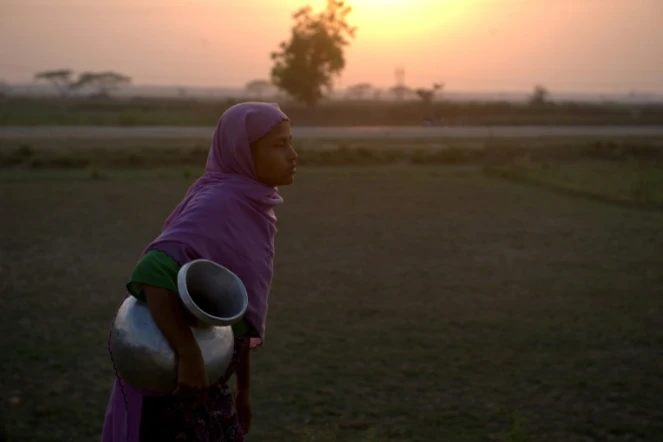 Une femme Rohingya à Shan Taung dans les environs de  Mrauk U proche de la frontière avec le Bangladesh, le 4 avril 2018