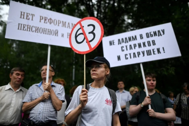 Manifestation à Moscou contre la réforme des retraites, le 18 juillet 2018