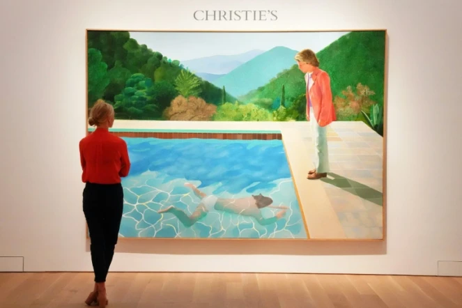 Le tableau de David Hockney "Portrait of an Artist (Pool with two figures)" a été vendu 90,3 millions de dollars lors d'enchères chez Christie's à New York