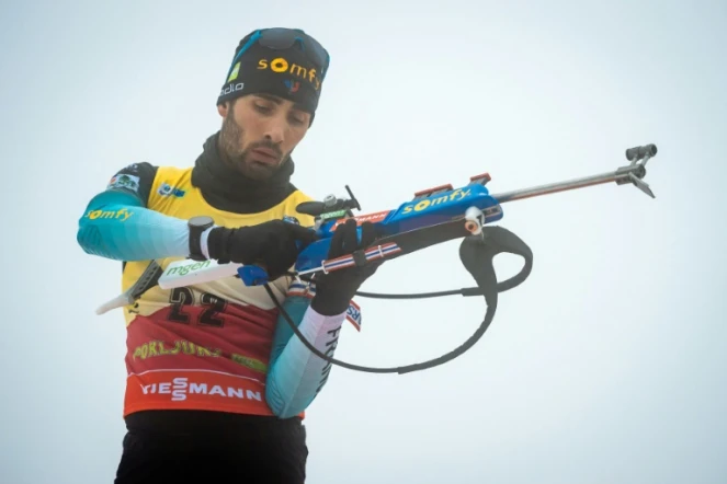 Le biathlète français Martin Fourcade lors du 20 km individuel de Pokljuka comptant pour la Coupe du monde, le 5 décembre 2018  