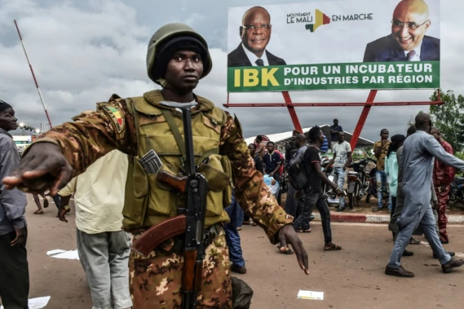 Soldat malien dans Bamako avant la présidentielle de dimanche, le 27 juillet  2018 