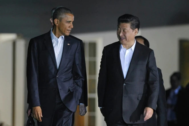 Le président Barack Obama reçoit son homologue chinois Xi Jinping le 24 septembre 2015pour un dîner informel à Blair House, à Washington