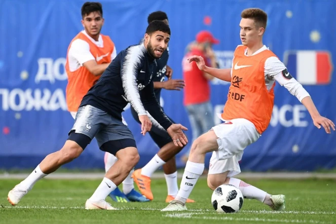 Le Français Nabil Fekir lors d'un match amical contre les moins de 19 ans du Spartak Moscou, le 17 juin 2018