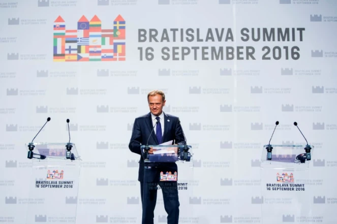 Le président du Conseil européen, Donald Tusk, le 16 septembre 2016 à Bratislava