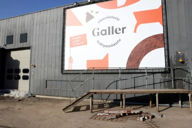 L'usine du chocolatier Galler endommagée par les inondations, le 17 juillet 2021 à Vaux-sous-Chèvremont, en Belgique