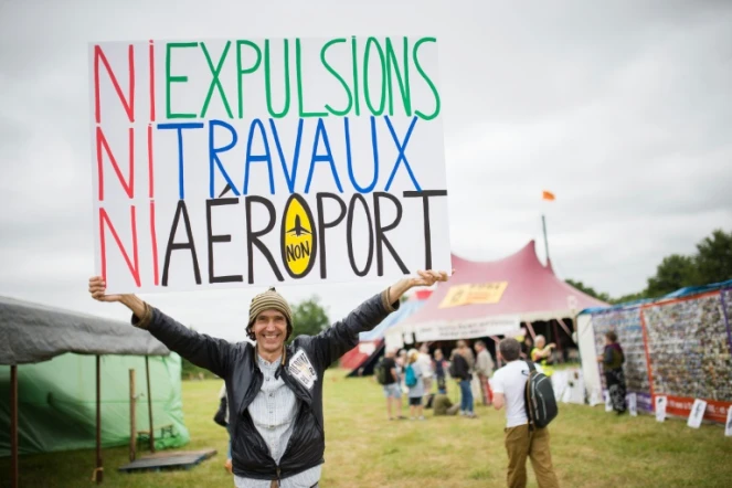 Jean-Baptiste Reddé, militant opposé au projet d'aéroport, le 9 juillet 2016 à Notre-Dame-des-Landes