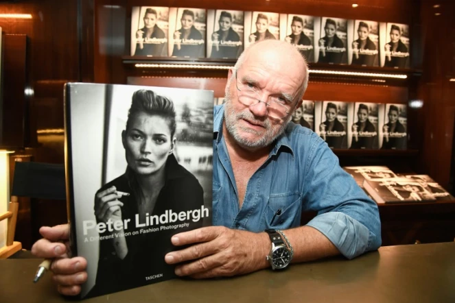 Peter Lindbergh lors de la publication d'un de ses livres, en septembre 2016 à Los Angeles