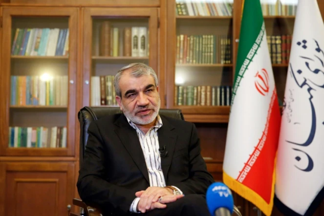 Abbas Ali Kadkhodaï, porte-parole du Conseil des Gardiens de la Constitution iranienne, parle durant un entretien avec l'AFP dans son bureau à Téhéran, le 30 novembre 2019