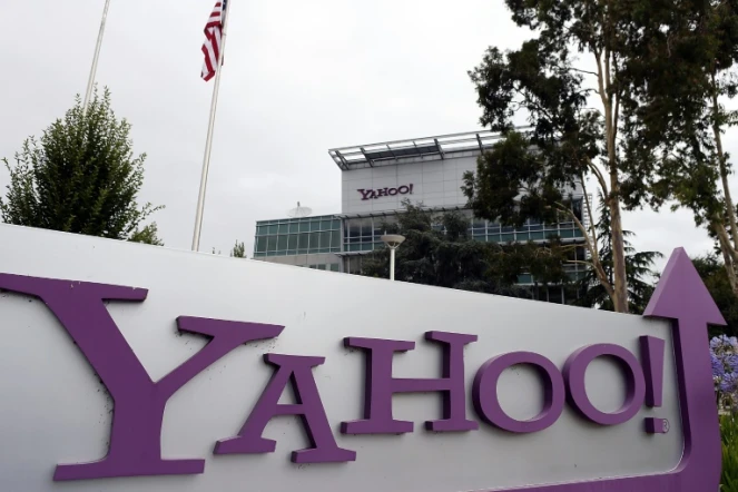 Le logo de Yahoo! à Sunnyvale, Californie
